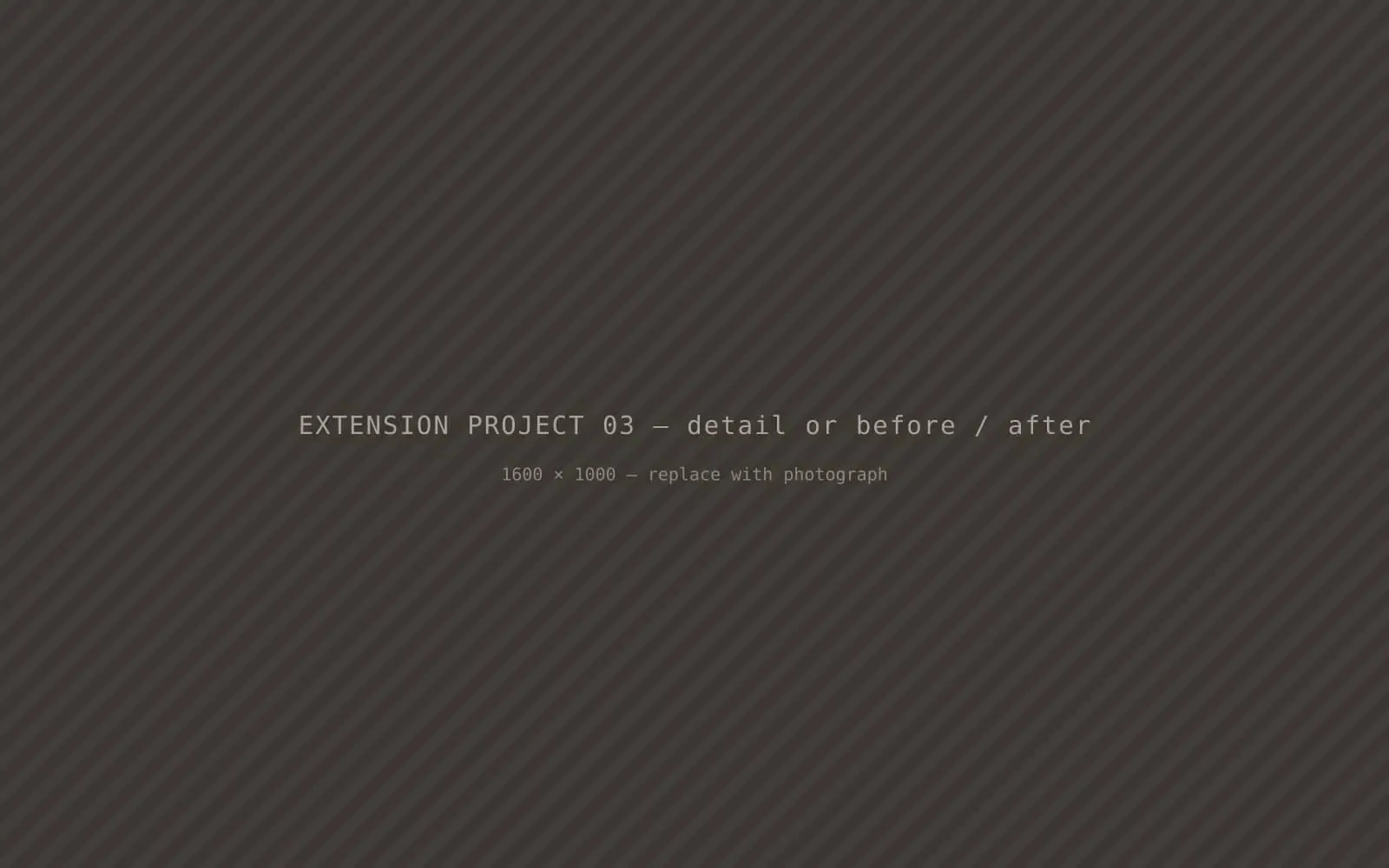 House extension project detail